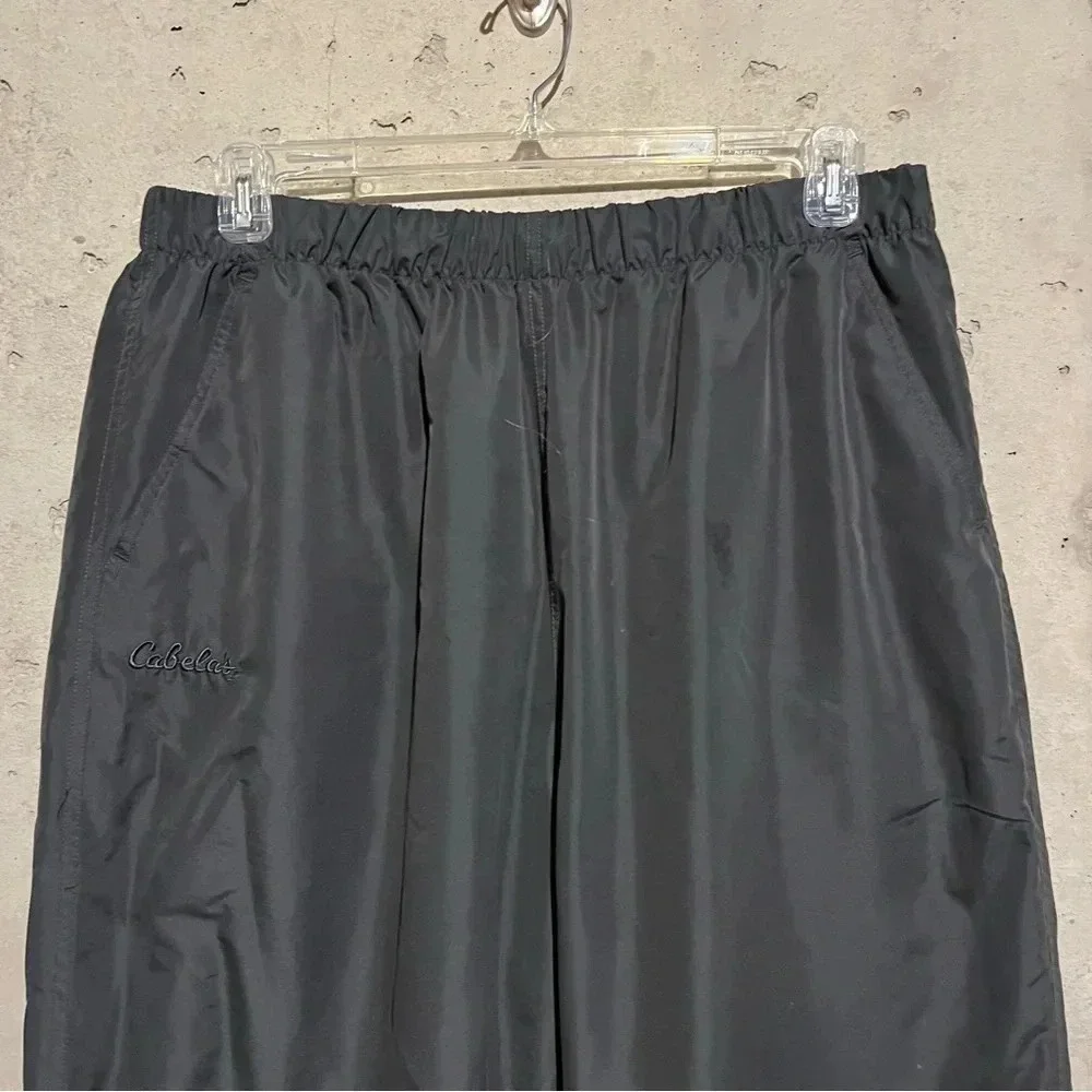 Cabela Track Pants Gray Mens Size XL Zipper Cuff Pockets Outdoors Athletic